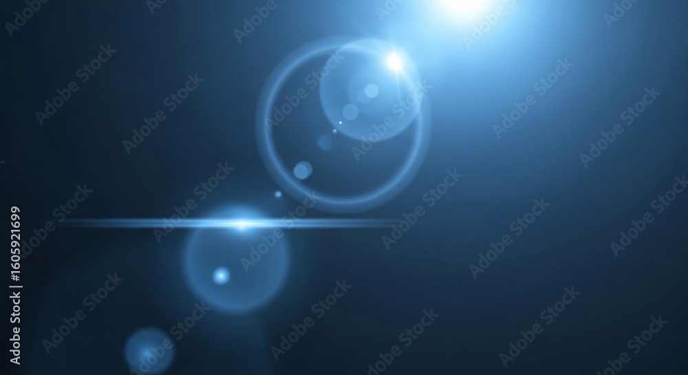 Abstract digital image with bright blue lens flares. Abstract digital image with bright blue lens flares.