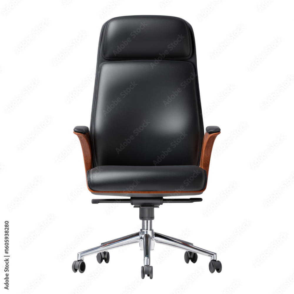 Fototapeta premium Elegant Office Chair with Transparent Background Design