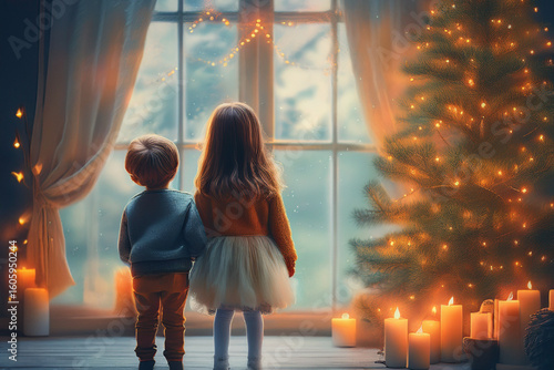 子ども達とクリスマスデコレーション