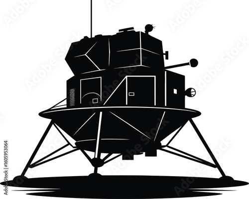 Lunar lander ascent stage silhouette