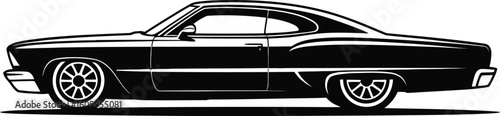 Sleek sports car design silhouette