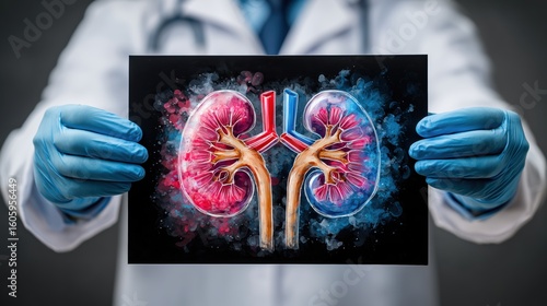 Medical Illustration Of Kidney