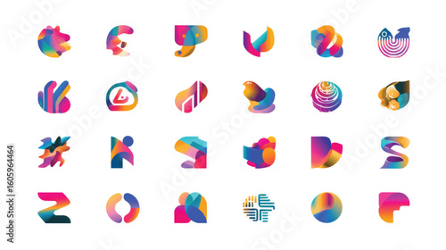 Vibrant abstract shapes and colorful designs for creative projects.