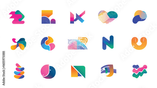 Vibrant abstract shapes and colorful geometric designs for creative projects.