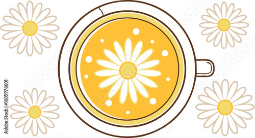 Close-up-of-chamomile-tea-infusion-in-glass-teapot.