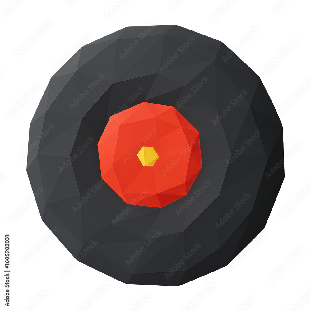 Fototapeta premium PNG Geometric abstract vinyl record design.