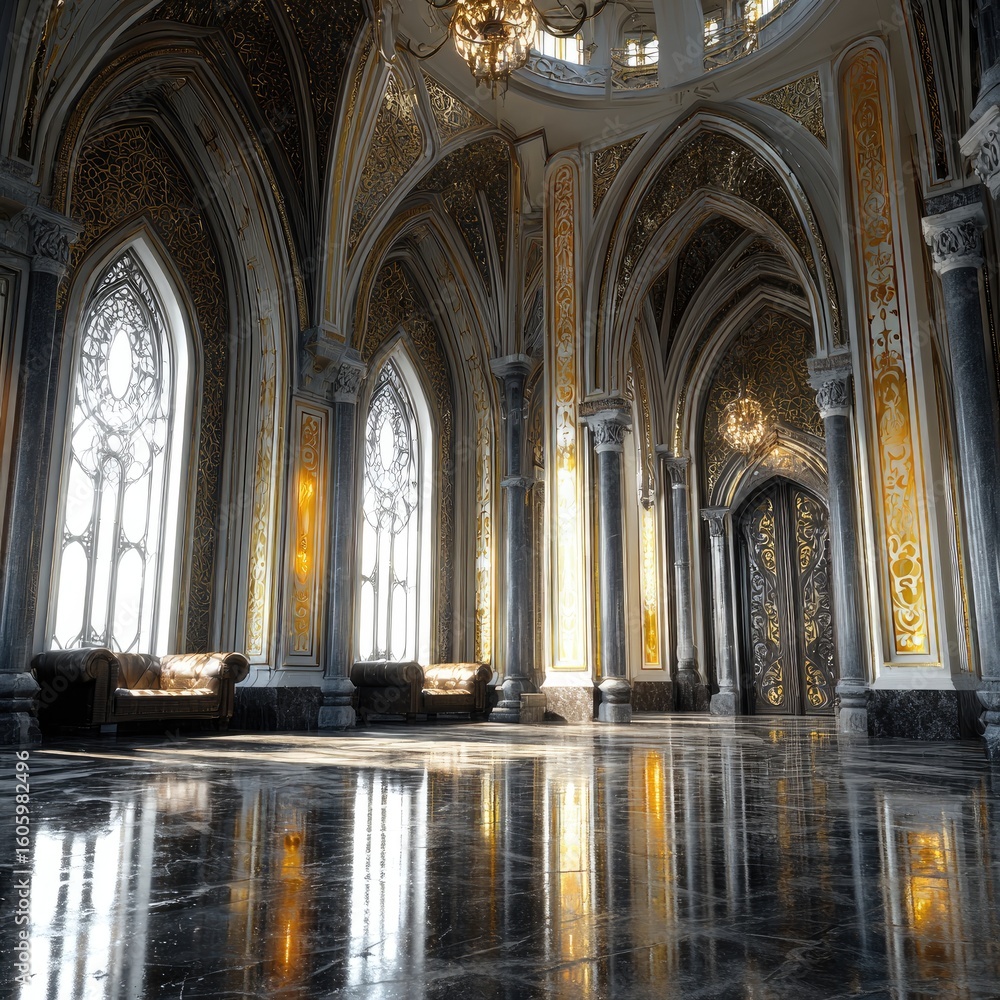 Fototapeta premium Grand Interior of a Palatial Hall