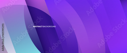 Abstract purplebackground. With random geometry patterns and curved lines. Beautiful color gradation. Web banner, wallpaper, banner, brochure. Geometric shapes background.	