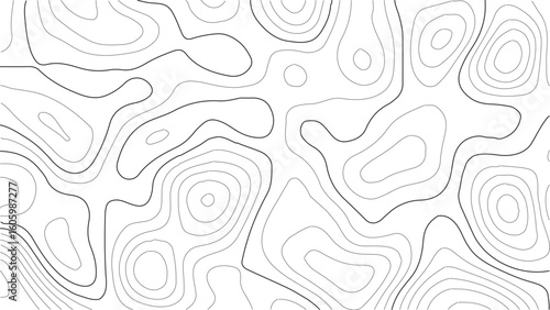 Topography wilderness map background with realistic hand-drawn contours and rustic expedition style, tailored for vector stock projects, hiking maps, geography classes, or retro explorer designs