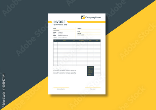 Professional Modern Business Invoice Template