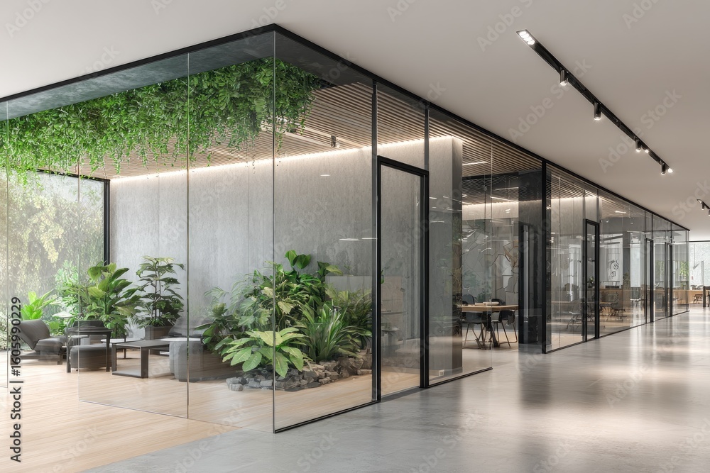 Obraz premium Modern Office with Greenery
