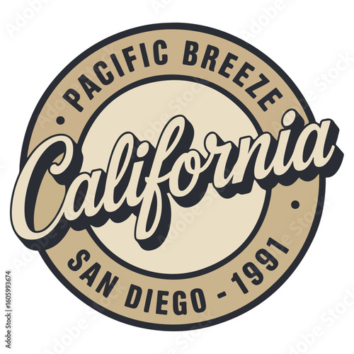 Pacific Breeze Retro Emblem
