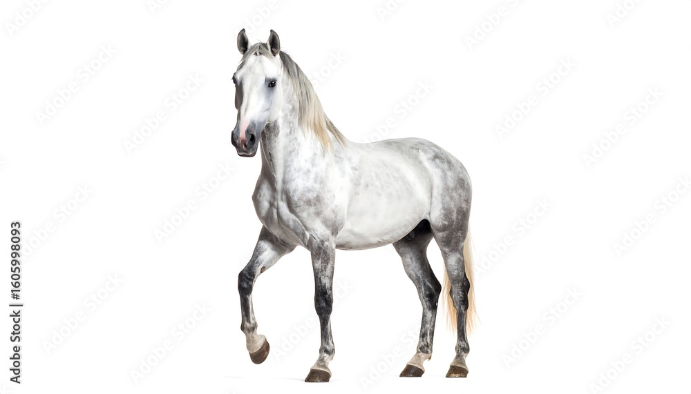 Obraz premium Grey horse in profile view