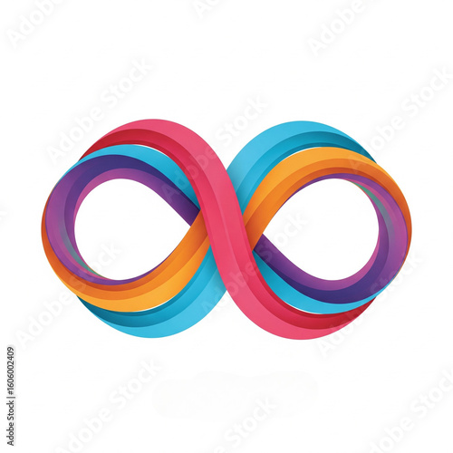 Colorful rubber bands forming abstract 