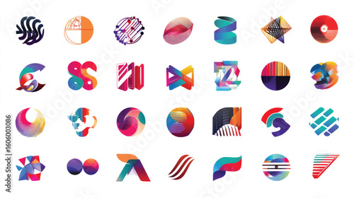 Colorful vector alphabet letters icons, a set of glossy web buttons with signs and symbols for internet design, illustration, and logo collection