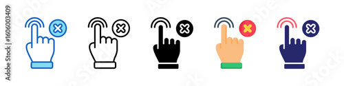 Do Not Touch Multiple Style Icon Set Collection.  