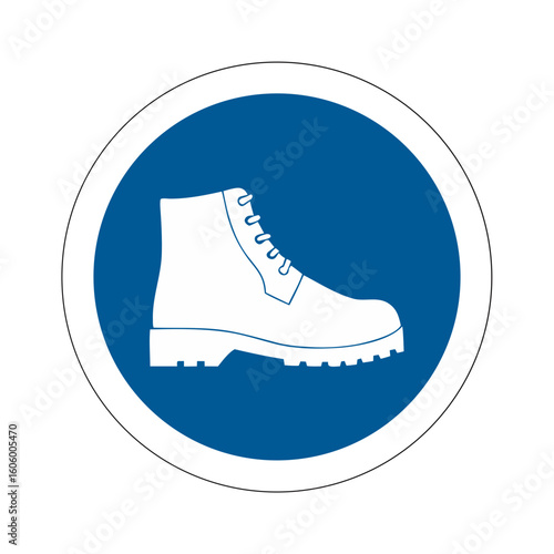 Chaussures de sécurité EPI panneau rond bleu équipement de sécurité obligatoire