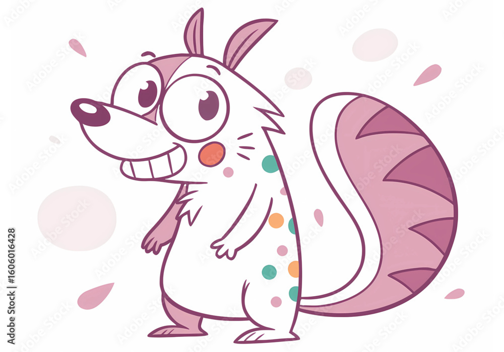 Fototapeta premium Cute Cartoon Animal Character Vector Illustration