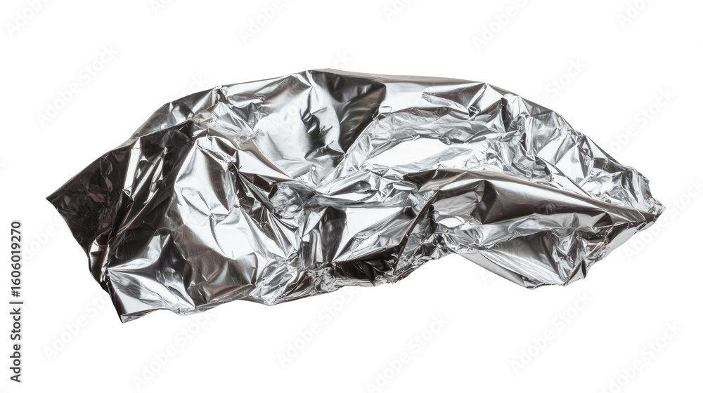crumpled aluminum foil sheet on white background crumpled aluminum foil sheet on white background