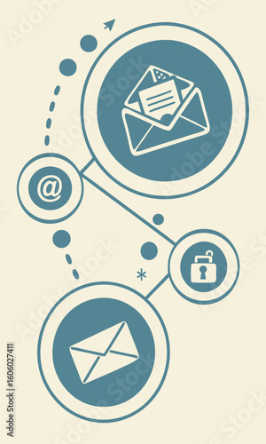 Email security graphic design elements