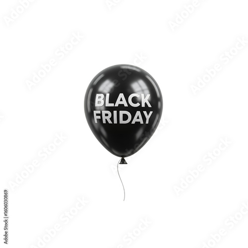 Black Friday Balloon Style Sale Tag – Transparent PNG