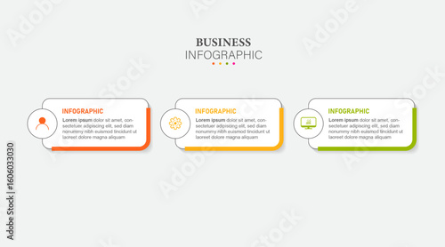 infographic flat template circles for label, diagram, graph, presentation. Business concept with 3 options. For content, flowchart, steps, timeline, workflow, marketing