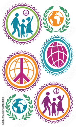 Global unity symbol graphics collection