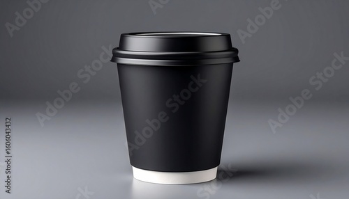 Wallpaper Mural Black Coffee Cup Mockup:  Studio Shot of a Sleek Disposable Coffee Cup Torontodigital.ca