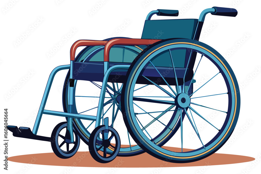 Fototapeta premium Illustration of a Stylish Wheelchair Depicting Accessibility and Medical Mobility Equipment Design