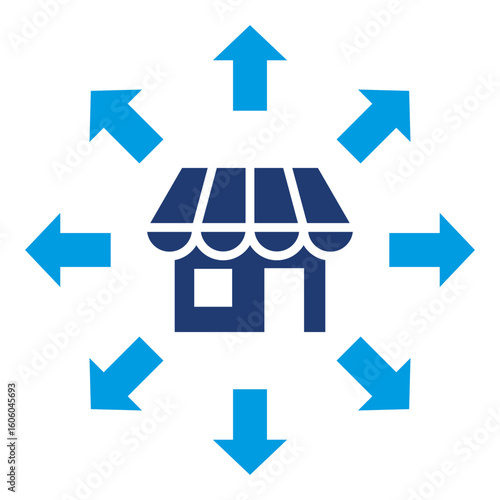 Business Opportunity Icon Blue Version