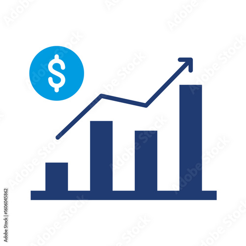 Business Performance Icon Blue Version