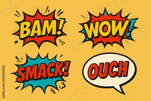 Comic Explosion BAM Graphic – Bold Retro Pop Art Style Design Element