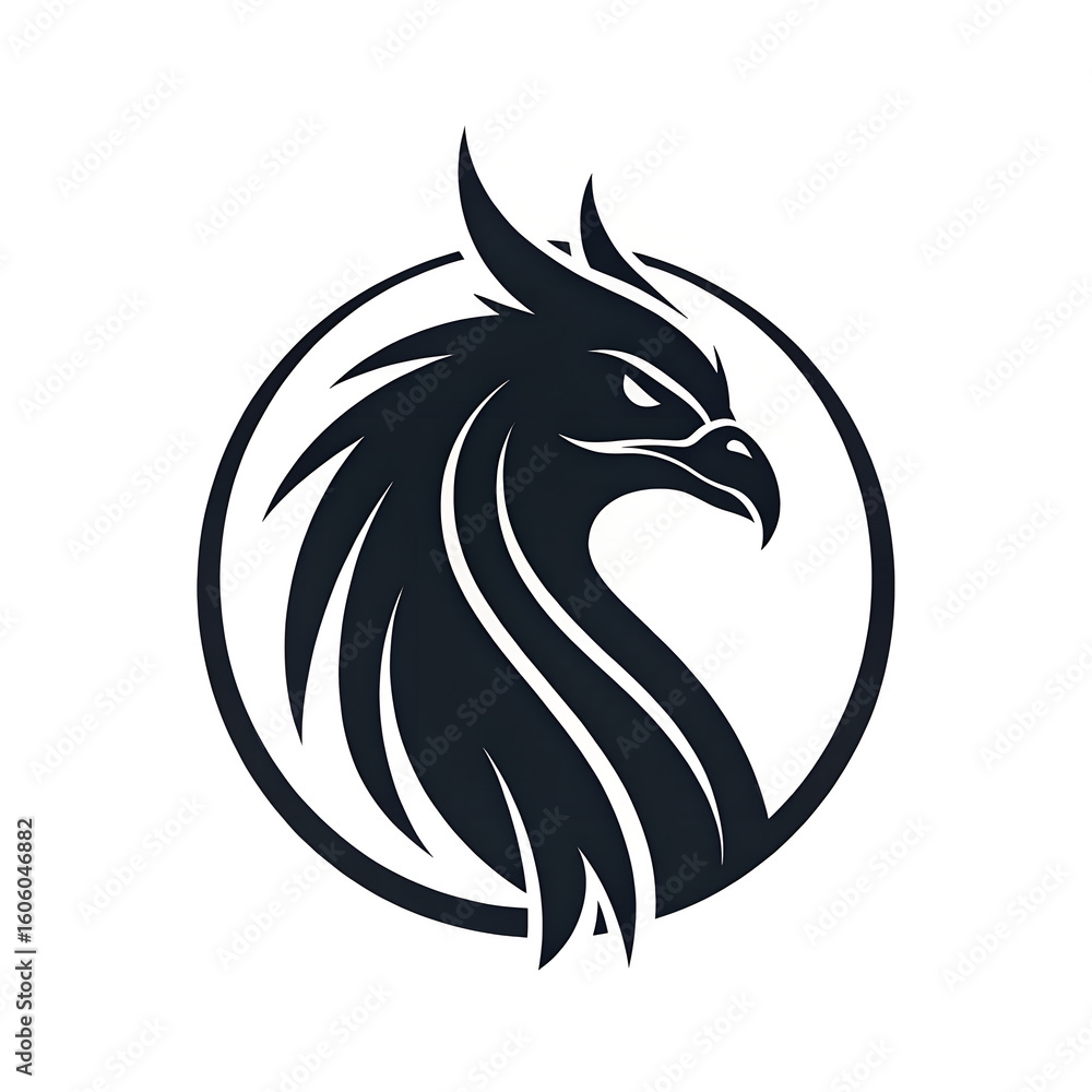 Obraz premium Fierce Phoenix Crest Logo