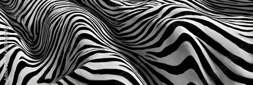 Wallpaper Mural Elegant Zebra Print Abstraction: Dynamic Waves in Black and White for Timeless Chic Style Torontodigital.ca