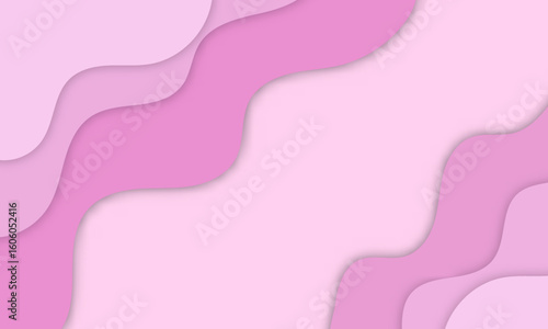 pink papercut wave curves liquid shapes abstract background