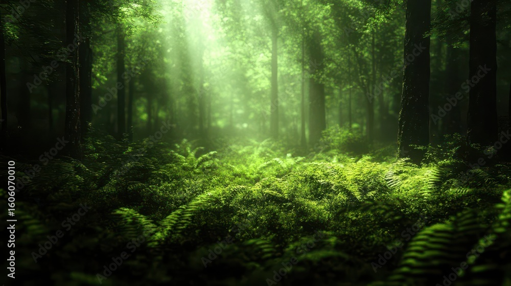 Obraz premium Enchanted Forest: Lush Greenery