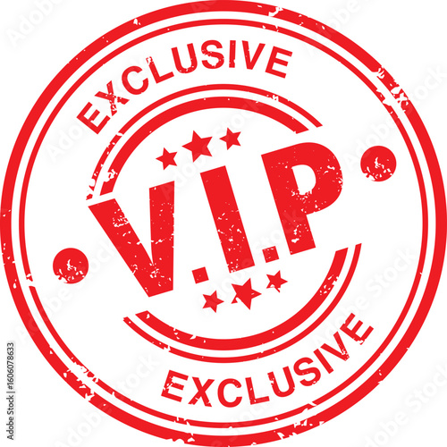 VIP Exclusive Round Seal Typography Vector design