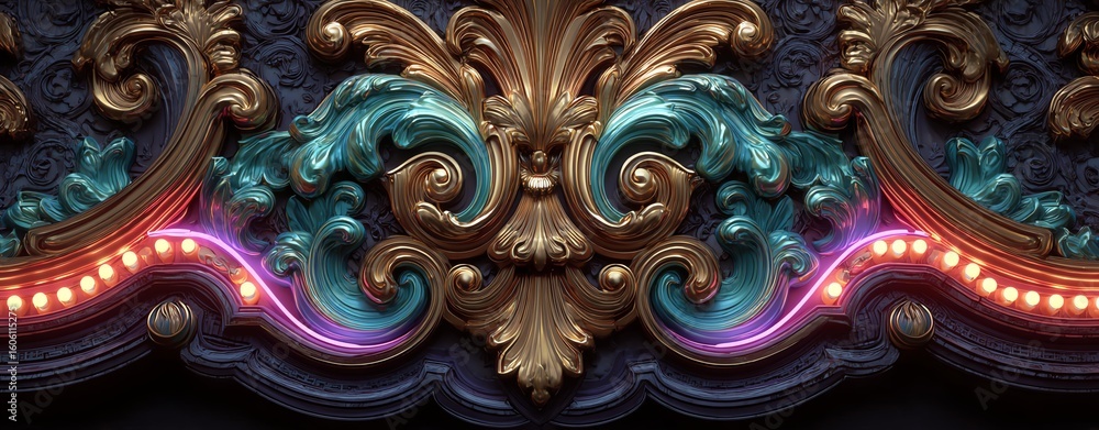 custom made wallpaper toronto digitalRomantic floral mirror with vintage arch, floral mirror interior, floral mirror palace Intricate ornamentation in vibrant colors.