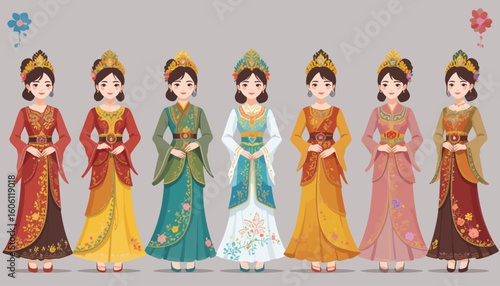 women in traditional clothes