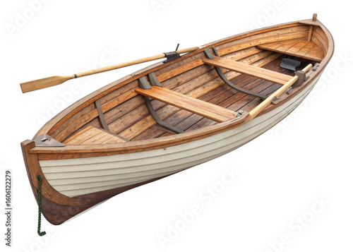 rowing-boat on a isolated transparent background	