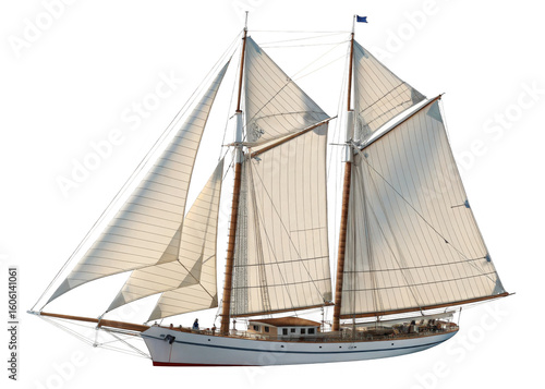 sailboat on a isolated transparent background	