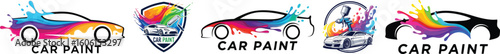  Car Paint Logo Set – Automotive Refinish & Auto Body Art Icons