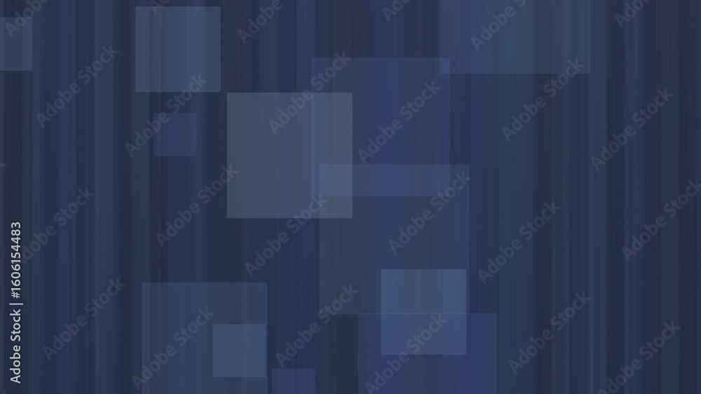 Abstract blue geometric pattern with overlapping squares -loopable muted blue background