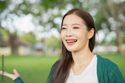 The young woman closed her eyes and took a deep breath. The stillness of nature.