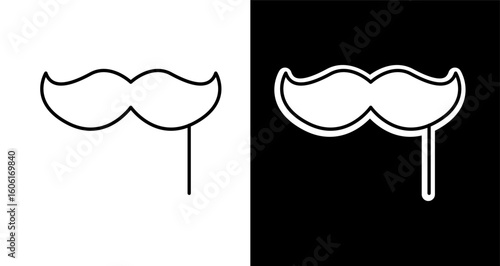 Party Mustache Prop editable line icon