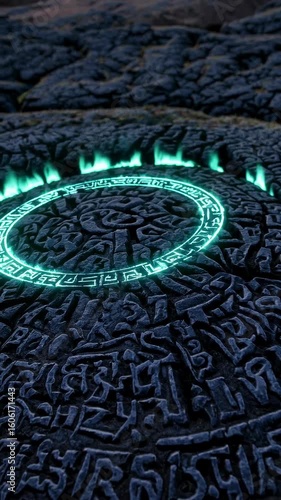 Illuminated Sacred Circle in Valley