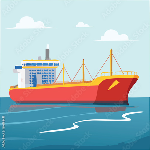 oil tanker vector illustration