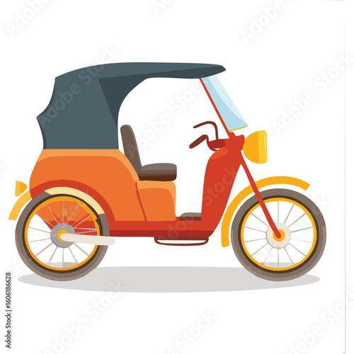 sidecar bike vector illustration