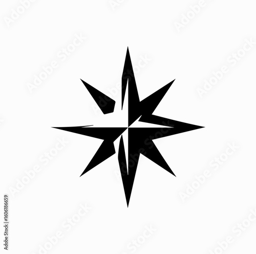Christmas Star Silhouette in Night Sky – Holy Minimal Vector