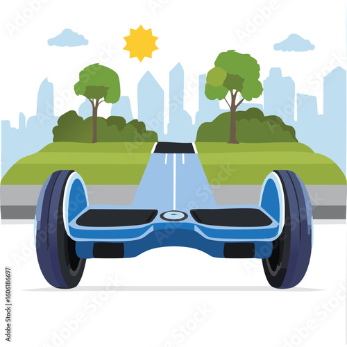 hoverboard vector illustration
